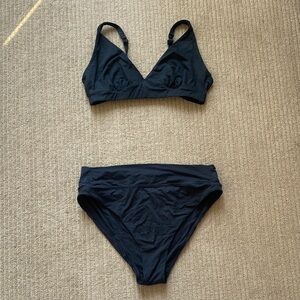 Knix Two-Piece Bikini Swimsuit, XL and XXL, Black